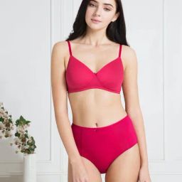 Van Heusen Comfort Fit Wireless Padded Solid T-Shirt Bra - Magenta-45