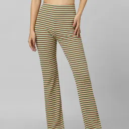 Only Multicolor Striped Flared Fit High Rise Pants-picture-14