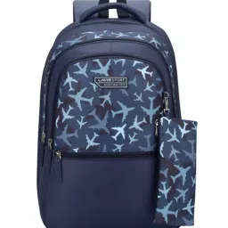 LAVIE SPORT Navy Printed Large Backpack With Pouch-image-42