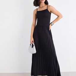 Styli Shoulder Straps Fit & Flare Maxi Dress-image-19
