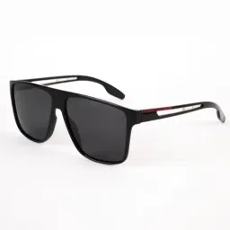 Voyage Black Wayfarer Polarised and UV Protected Lens Unisex Sunglasses-image-32