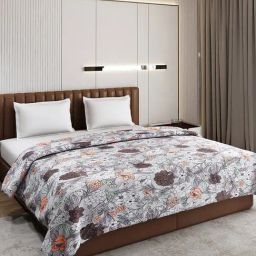 Monte Carlo Mellow Multicolor Polyester Printed 190 GSM Double Blanket-17