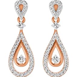 Sparkles Lab Grown Diamond 14k (585) Rose Gold Earrings for Women-picture-29