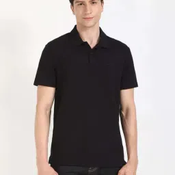 Calvin Klein Jeans Black Regular Fit Polo T-Shirt-image-21