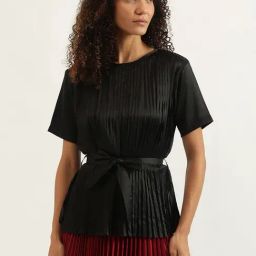 United Colors Of Benetton Black Polyester Regular Fit Top-picture-22