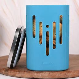 Glasafe 'O' Grip Tranquil Teal Borosilicate Container (1200ml)-36