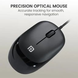 Portronics Black Wired Keyboard & Mouse Set image 4