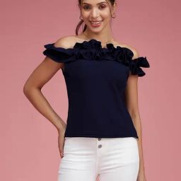 Miss Chase Blue Slim Fit Top-image-55