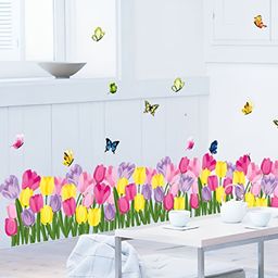Jaamso Royals Pink & Yellow Printed Waterproof Wallpaper-image-94