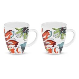 Larah by Borosil White Ceramic Mugs - Set of 2 390ml-image-93
