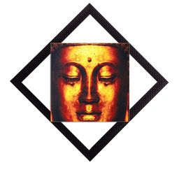 eCraftIndia Brown & Gold-toned Lord Buddha UV Wall Art-picture-29