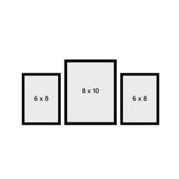 ecraftindia Memory Wall Collage Photo Frame - Set of 3 Photo Frames for 2 Photos of 6'x8', 1 Photos of 8'x10' image 4