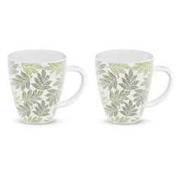 Larah by Borosil White Ceramic Mugs - Set of 2 390ml-image-9
