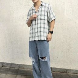 Hubberholme Men Cotton Short Sleeves Oversized Checked Shirt 3-image-71