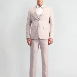 Arrow Beige Regular Fit Texture Three Piece Suit-picture-26