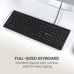 Portronics Black Wired Keyboard & Mouse Set image 2