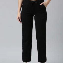 Go Colors! Black Cotton Sports Track Pants-image-79