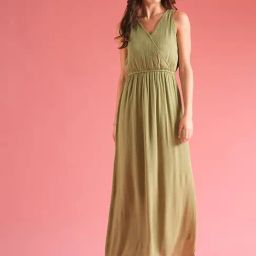 Globus Olive Regular Fit Maxi Dress-image-74