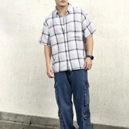 Hubberholme Men Cotton Short Sleeves Oversized Checked Shirt 4-image-70