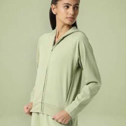 RAREISM Green Cotton Blend Solid Long Sleeves Sweatshirt-image-78