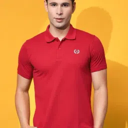 Cloak & Decker by Monte Carlo Maroon Regular Fit Polo T-Shirt-picture-49