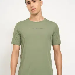 Ajile By Pantaloons Olive Green Slim Fit Sports T-Shirt-image-7