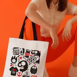 ARTBUG Printed Shopper Tote Bag-image-76