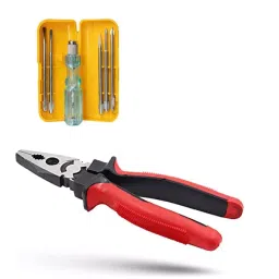 Hillgrove HGCM246 Chrome Vanadium Steel 5 in1 Screwdriver with 203.2 mm (8 Inch) Combinational Plier Set-4