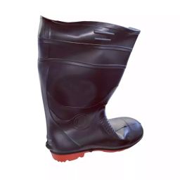 SAFE WORK Fresh Gumboots with Steel Toe PVC Material Red Sole Size UK 10-image-64