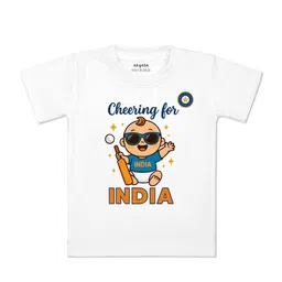 arvesa Cheering For India Printed Kids Tshirt-picture-11