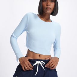 glitchez Slim Fit Crop Fitted Top-image-92