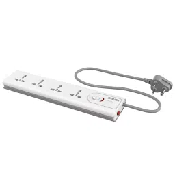 Polycab 4 Sockets 6 Amp Extension Board with 1.5 m Cable White, SAC0700004G-42