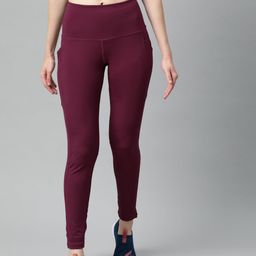 Alcis Women Solid Knitted Running Tights-image-67