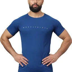 MuscleBlaze Unisex Brand Logo Slim Fit T-shirt-picture-39