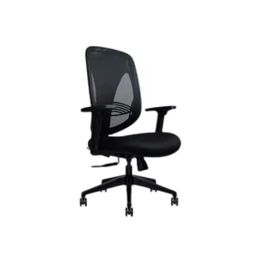 Rose Quebec 51D x 51W x 121H cm Mesh Mid-Back Ergonomic 360° Revolving Office Chair, Black-21