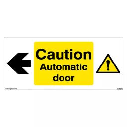 SUNSIGNS  Caution Automatic Door Right Signages Size 300x457 mm HP Print + Vinyl + ACP Sheet, SN0206-image-43