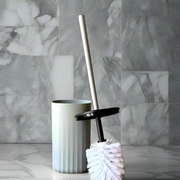 Mason Home Museo Grey & White Striped Toilet Brush Holder-35