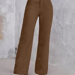 RAJOVATI Women Slim Fit Pleated Trousers-picture-4