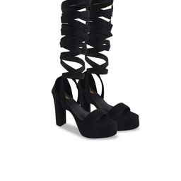 Shoetopia Girls Suede High-Top Block Gladiators-1
