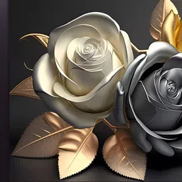 RANDOM Gold-Toned & Black Floral Wall Paintings-image-46