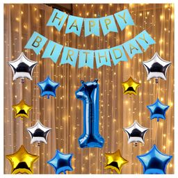 Shopperskart 1st Happy Birthday Party Decoration Blue - Pack of 28-image-88