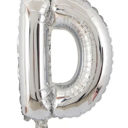 Bubble Trouble English Alphabet Letters Foil Letter Balloons for Party Decoration Letter D - Silver-image-53