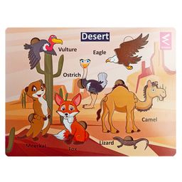 Wissen Desert Habitat Learning Puzzle Board Game (Color May Vary)-17