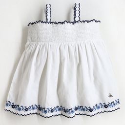 Cherry Crumble By Nitt Hyman Sleeveless Floral Embroidered Top - White-image-44