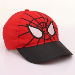 Pine Kids Marvel Cotton Summer Cap With Spiderman Graphics - Red-picture-14