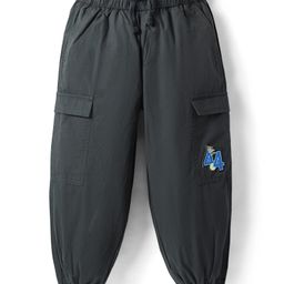 Pine Kids Cotton Elastane Woven Full Length Trouser with Cargo Pocket & Patch Detailing - Olive-image-42