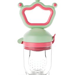 COZY VIBES Rotating push-type baby fruit and vegetable fun fruit chewing bag baby juice food supplement device molar stick silicone teether- PACK OF 1- COLOR MAY VARY-25