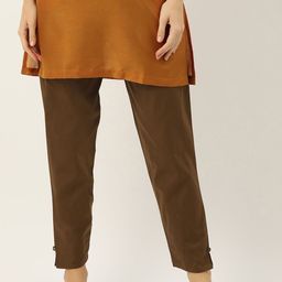 HASRI Women Pure Cotton Relaxed Fit Plus Size Regular Trousers-image-67