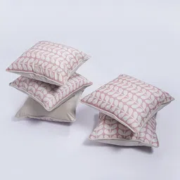 SANSKRUTIHOMES Beige & Off White Set of 5 Floral Velvet Square Cushion Covers-13