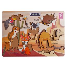 Wissen Desert Habitat Learning Puzzle Board Game (Color May Vary) image 2